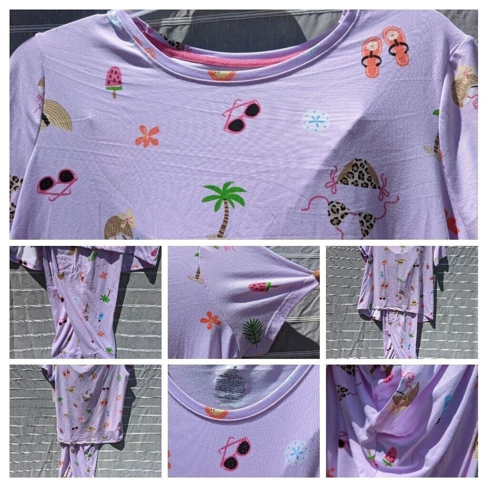 New Secret Treasures Womens 2XLAthleisure Lounge Pajama Set Pocket Jogger  Beach